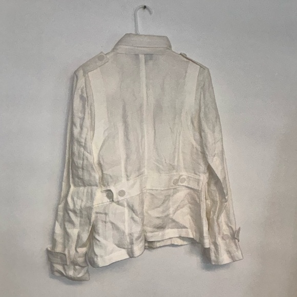 Talbots Women's white 100% Linen Jacket nwot size 12 - Picture 5 of 11
